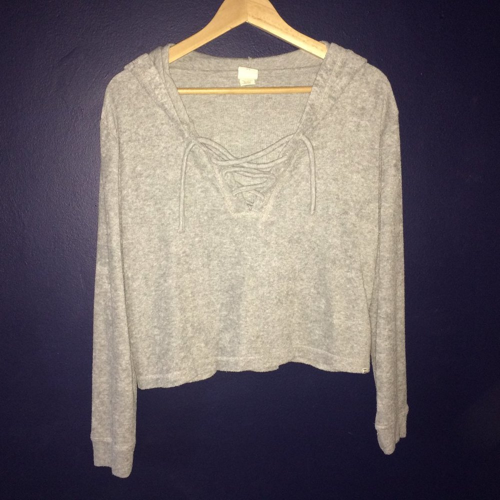 Billabong Cross String Loose Fit Hoodie Beach Cover Up